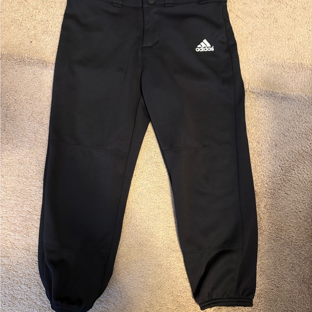 Adidas Women's Black Softball pants with White Logo